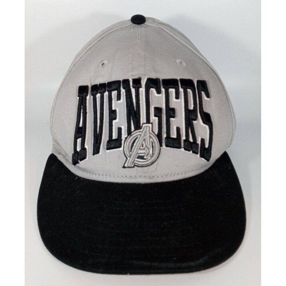 New Marvel Avengers Hat Snapback Adjustable Cap Grey Black 2012 Superheroes